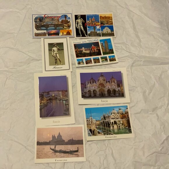 VINTAGE COLOUR POSTCARDS LOT OF 8 from FLORENCE, TOSCANA & VENICE, ITALY - Picture 1 of 2